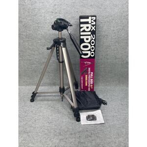 MX 2000 Aluminum Tripod 61" Pan/Tilt Head with Case & Mounting Plate